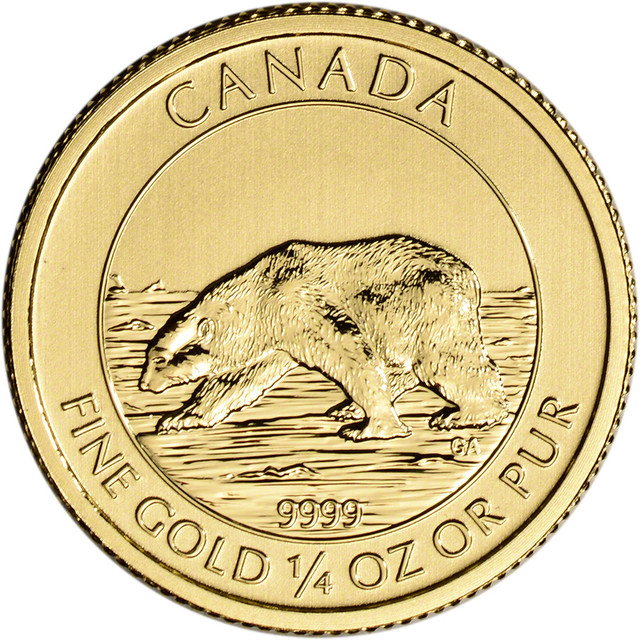 1/4 oz. Canadian Polar Bear & Cub Gold Coin