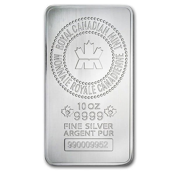 10 oz Royal Canadian Mint Silver Bar