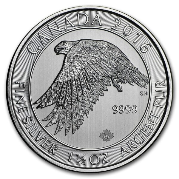 2016 1.5 oz. Canadian Gyrfalcon Silver Coin